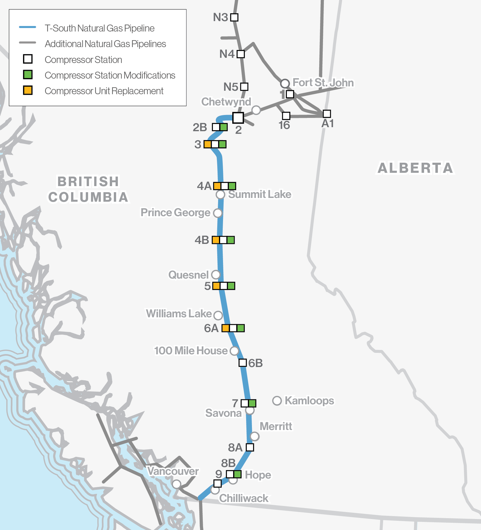 T-South project map